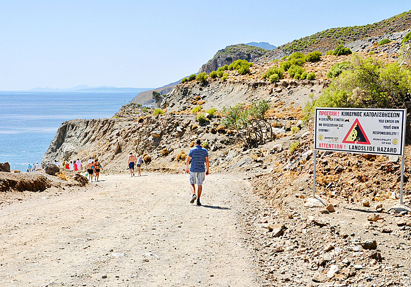 The road to Therma in Kos is in poor condition.