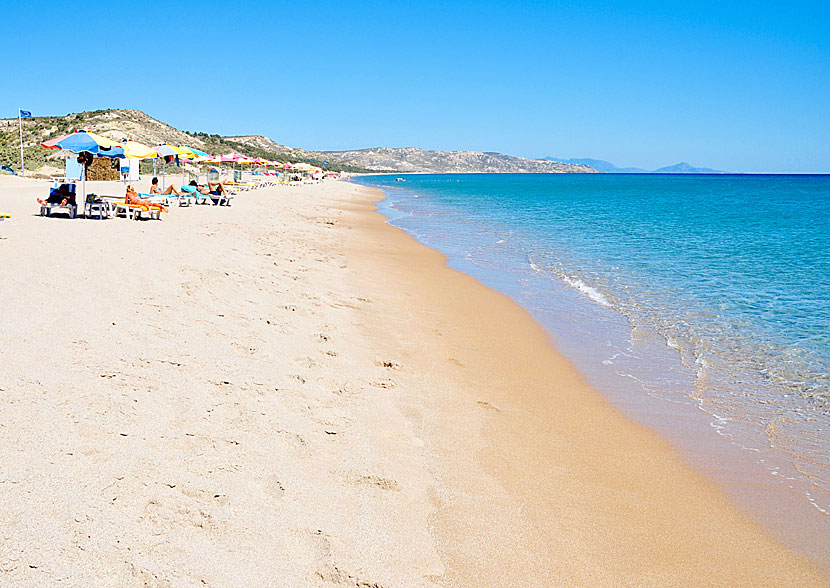 The best beaches on Kos. Sunny beach.