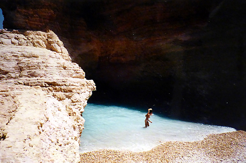 Gala beach and cave in Pori. Koufonissi.