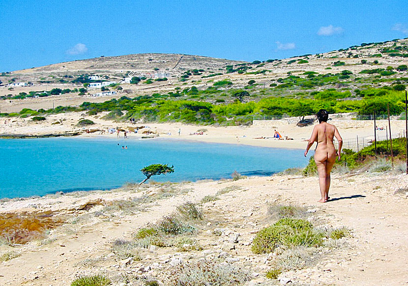 Nudism is common on some of the sandy beaches of Koufonissi in the Cyclades.