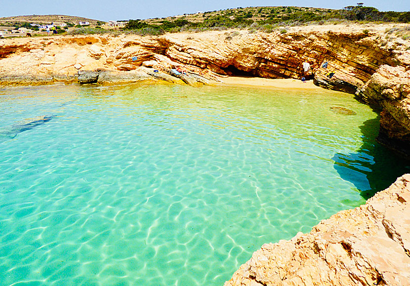 Sandy beaches at Koufonissi in the Small Cyclades in Greece.