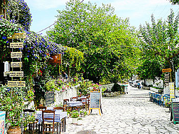 The village Agios Nikitas on Lefkada.