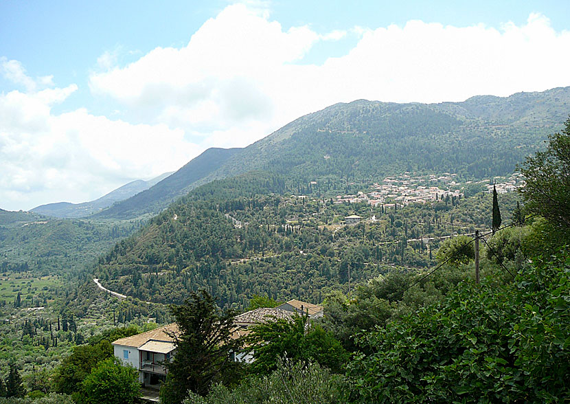 Hike to the mountain village of Karia and other villages on Lefkas in the Ionian Islands.