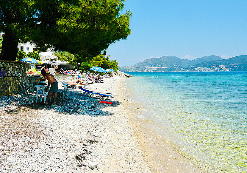 Ligia beach in Lefkada.