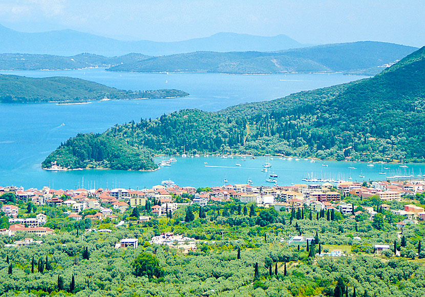 Don't miss Nidri when you visit the waterfall on Lefkada in Greece.