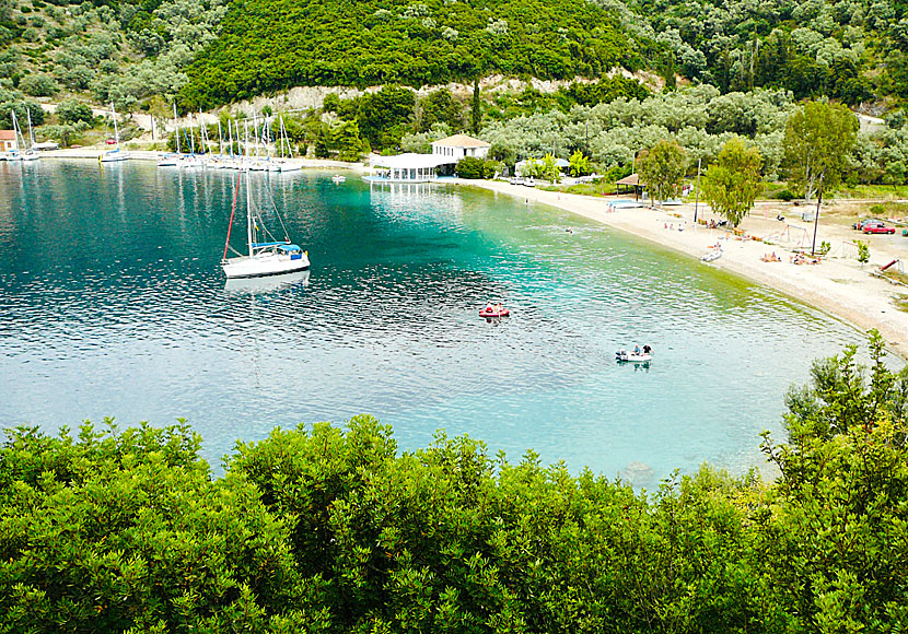 Ferry from Nidri on Lefkada to the small neighbouring island of Meganisi.