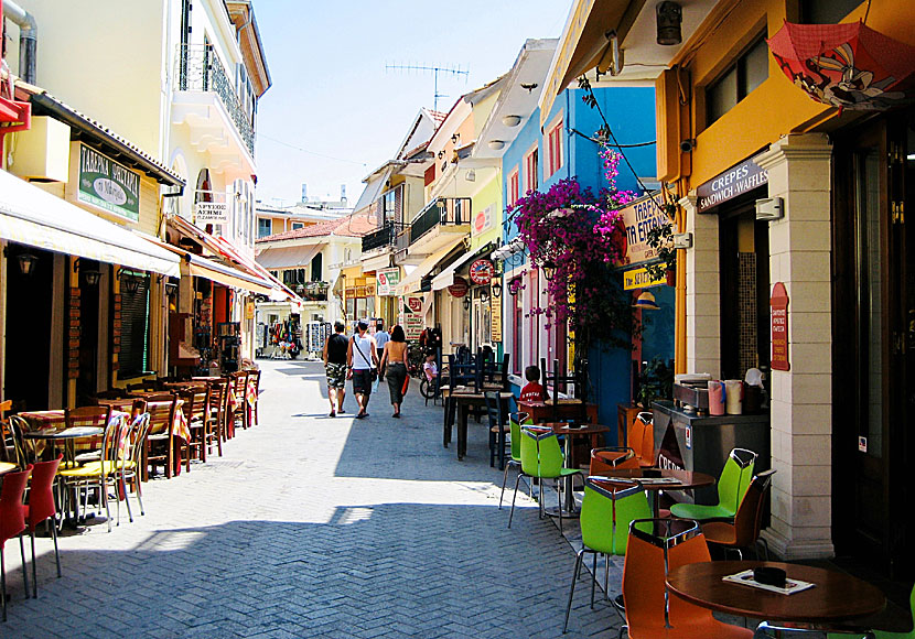 Pedestrian street in Lefkada Town.