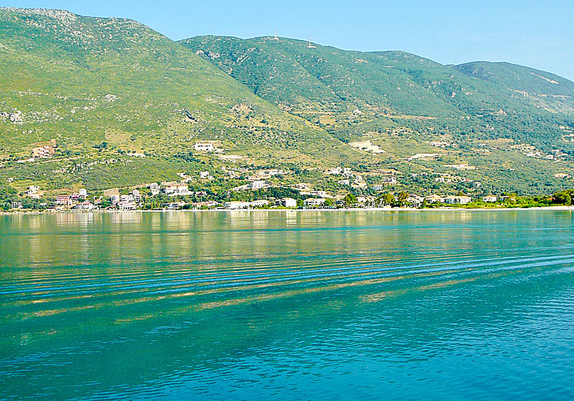 The beach in Vasiliki. Lefkada. 