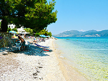 Ligia beach on Lefkada.