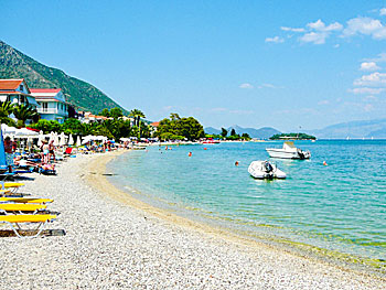 Nidri beach on Lefkada.