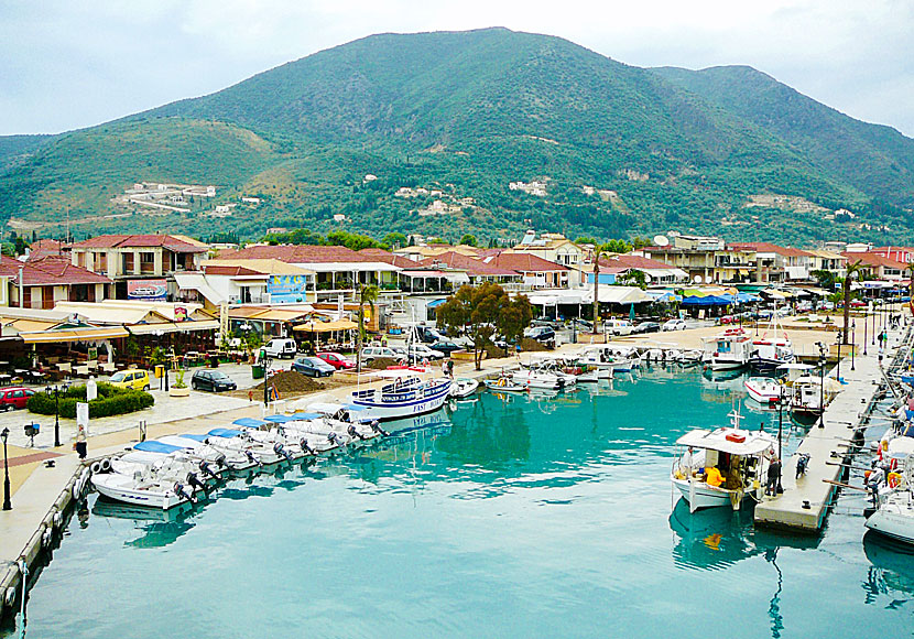 The marina of Nidri in Lefkada.