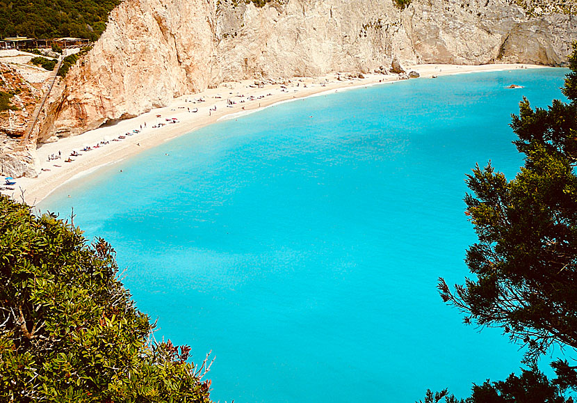 Porto Katsiki beach in Lefkada.