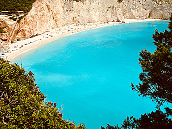 Porto Katsiki beach on Lefkada.