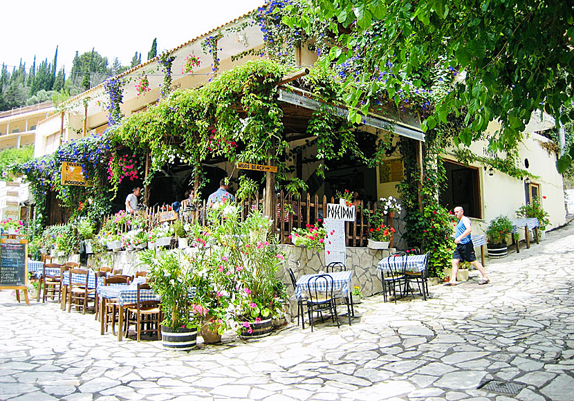 Poseidon Restaurant in Agios Nikitas on the north of Lefkada in Greece.