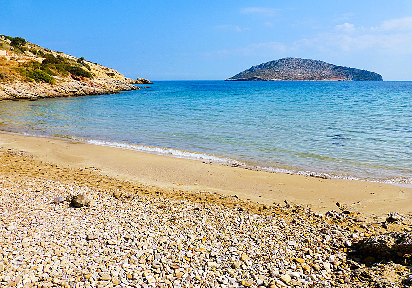 Don't miss Agia Kioura beach when you visit the church of Agia Kioura on Leros.