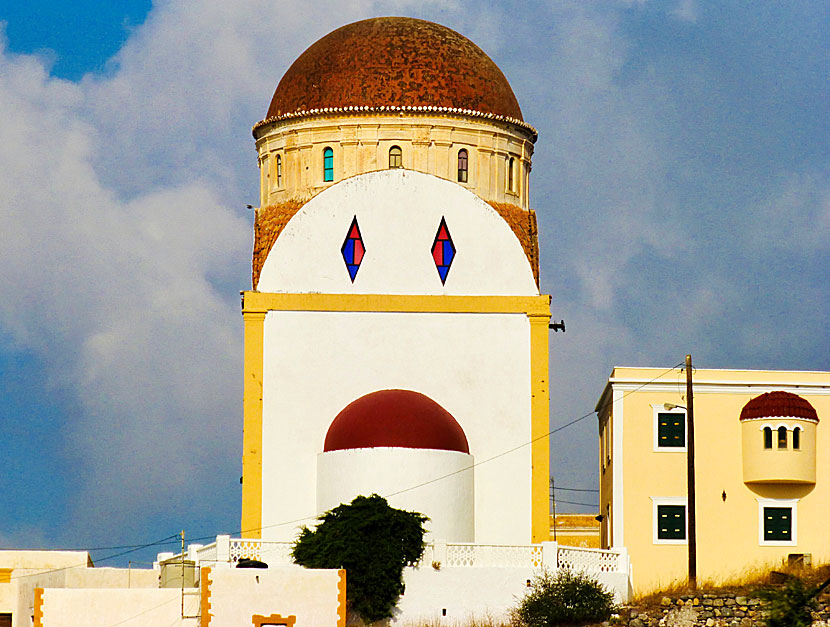 Agia Paraskevi church in Platanos on the island of Leros in Greece.