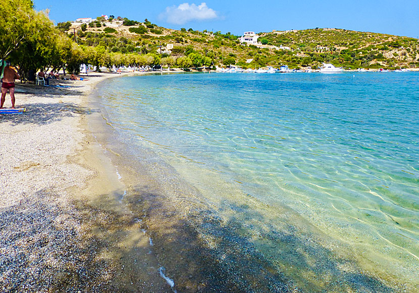 The best beaches on Leros. Blefoutis beach.