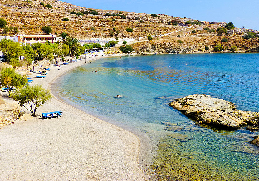 Dio Liskaria beach on Leros.