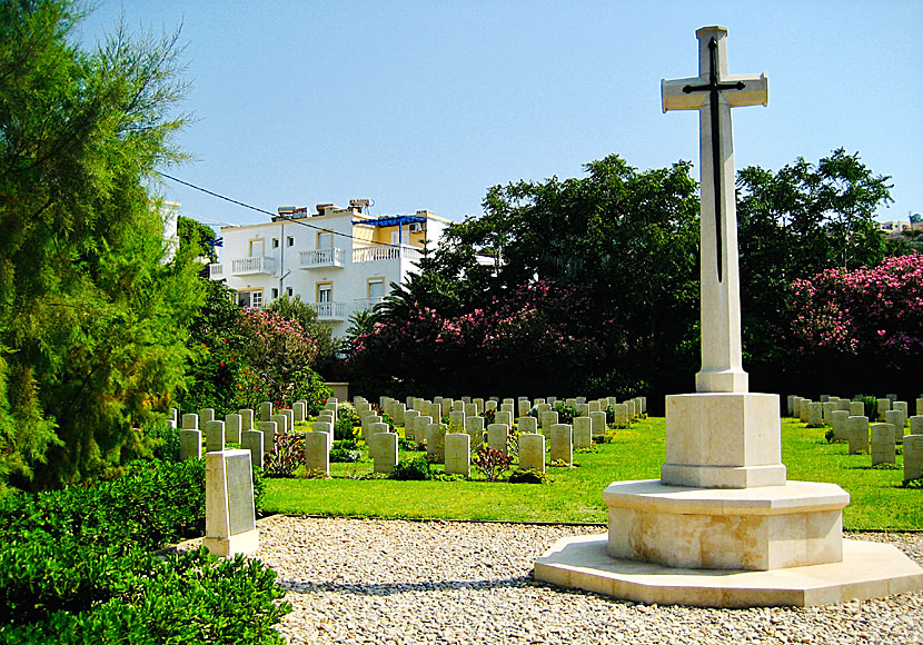 Some of the tombs of Leros War Cemetery.