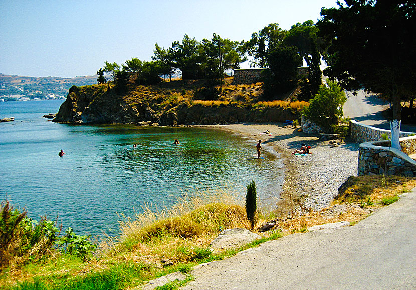 The best beaches on Leros. Panagies beach.