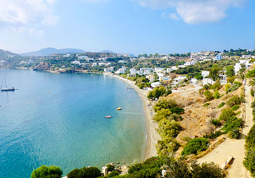 Vromolithos beach is located below the small village of Spilia.