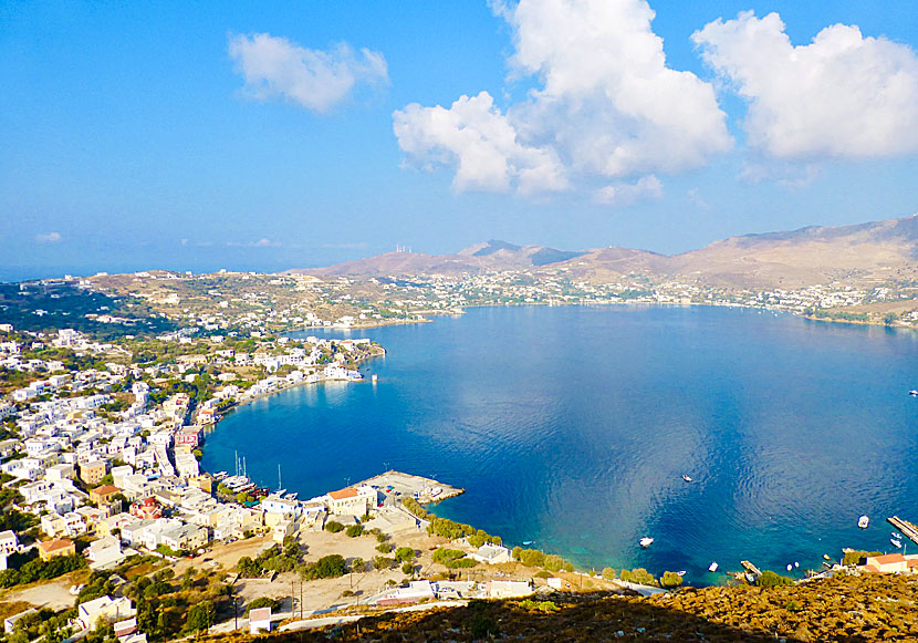 Agia Marina, Krithoni and Alinda seen from Kastro.