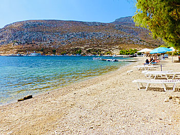 The best beaches on Leros. Xerokambos beach.