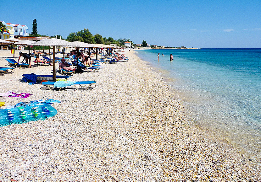 Agios Isidoros beach on Lesvos on Greece.