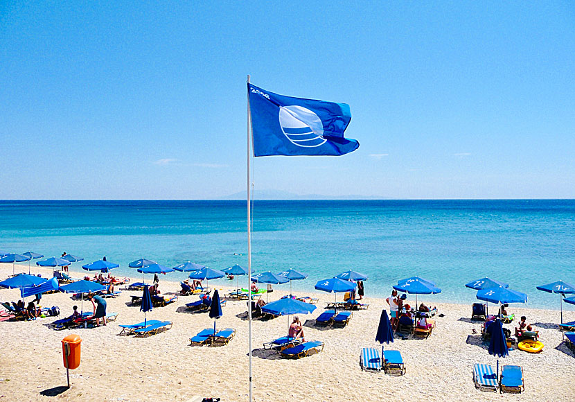 The beach of Agios Isidoros on Lesvos has been awarded a Blue Flag.