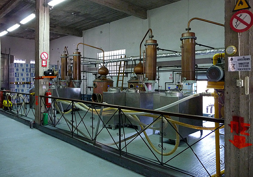 The museum in the Barbayianni ouzo distillery in Plomari and Agios Isidoros on Lesvos in Greece.