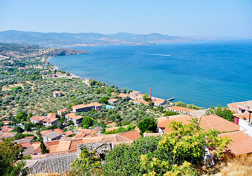 View of Molyvos and Petra in Lesbos.