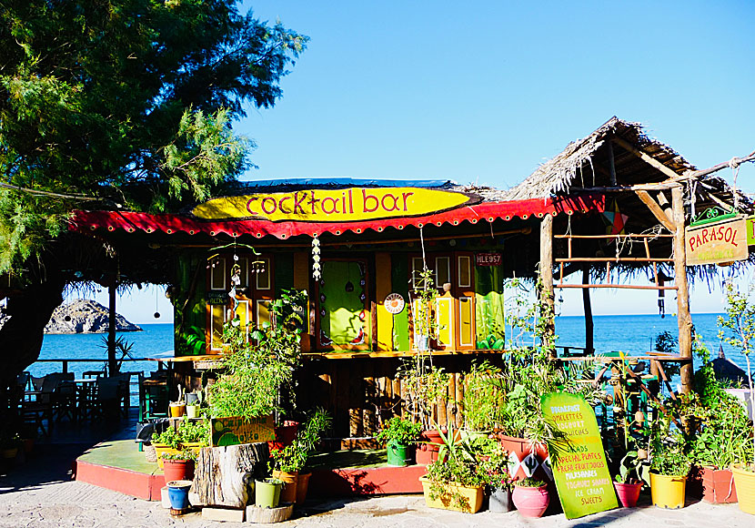 Parasol is one of several cool bars along the beach promenade in Skala Eressos, Lesvos.