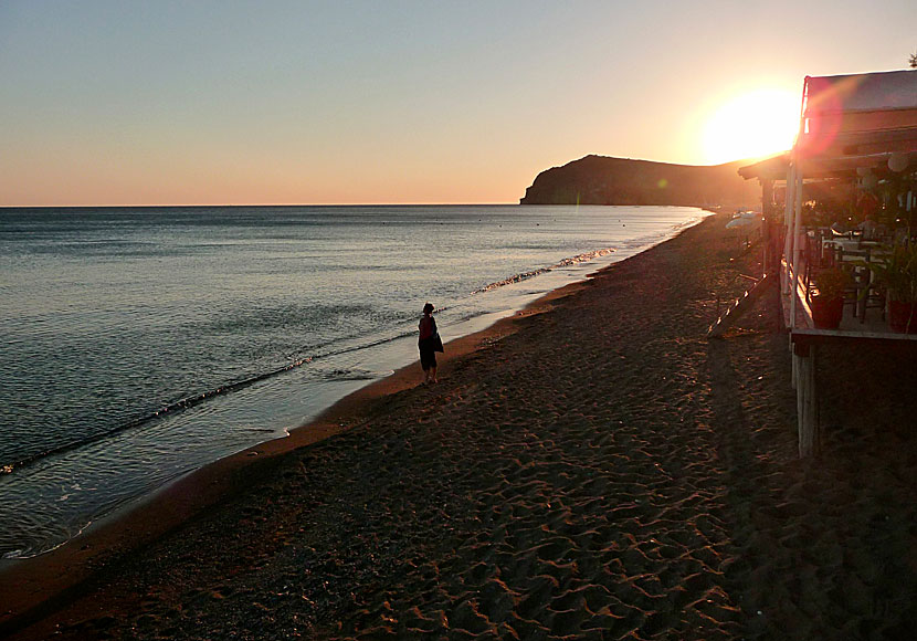 The sunset in Skala Eressos is very beautiful. Lesvos.