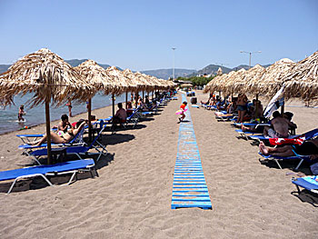 Skala Kalloni beach on Lesvos.