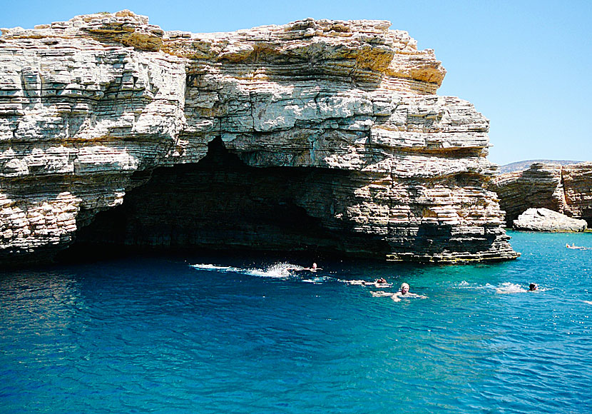 Makronisi island near the island of Lipsi in Greece.