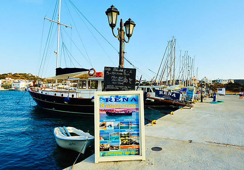 The excursion boat Rena, which goes to five islands outside Lipsi.