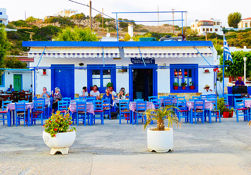 The cozy Ouzeria Nicks & Loulis in Lipsi village.