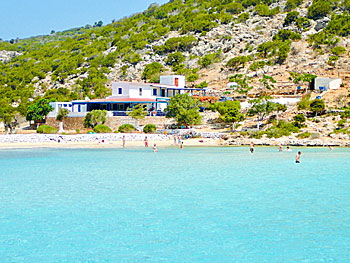 Platys Gialos beach on Lipsi.