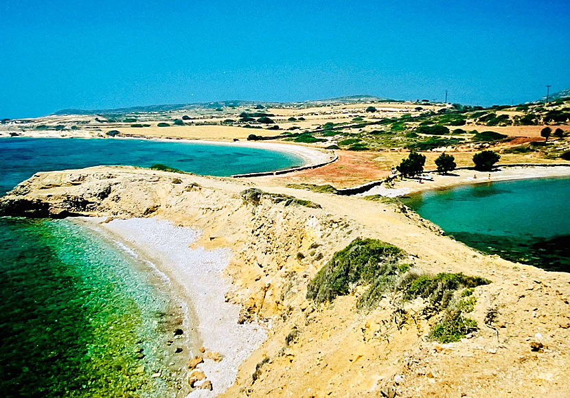Tourkomnima beach on Lipsi in Greece.