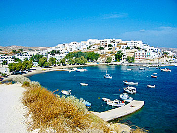 Adamas beach on Milos.