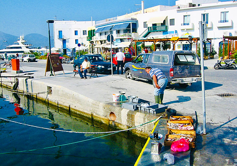 Fresh fish and seafood from Milos in the Cyclades.