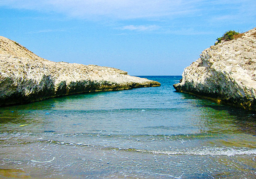 Kapros beach on Milos in the Cyclades.