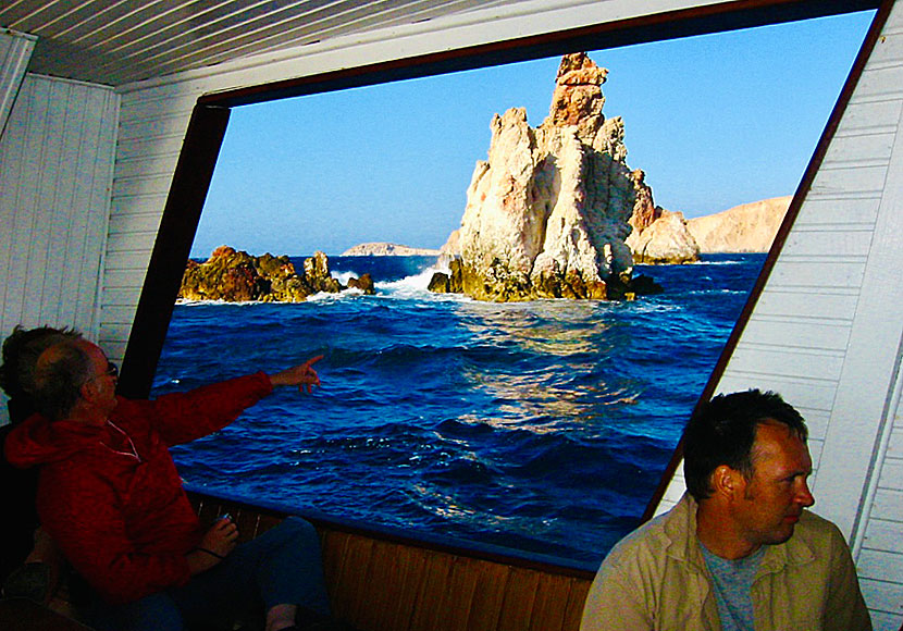 You get to see and experience a lot of exciting things during a boat trip around Milos.