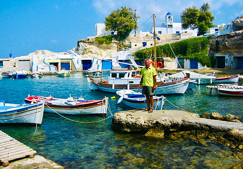 The village of Mandrakia on Milos in the Cyclades.