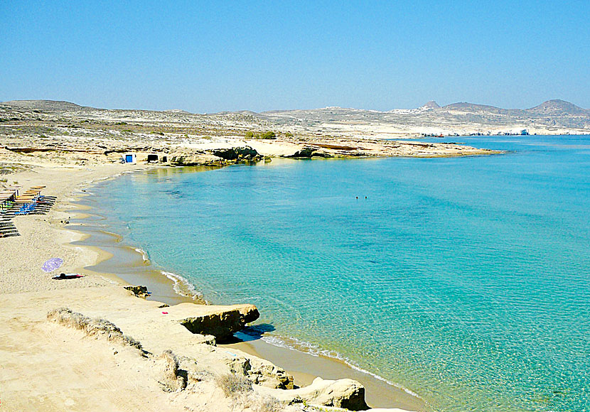 Mitakas beach on Milos in the Cyclades.