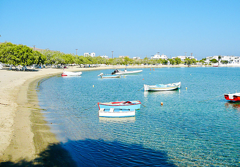 The beach of Pollonia on Milos in the Cyclades.