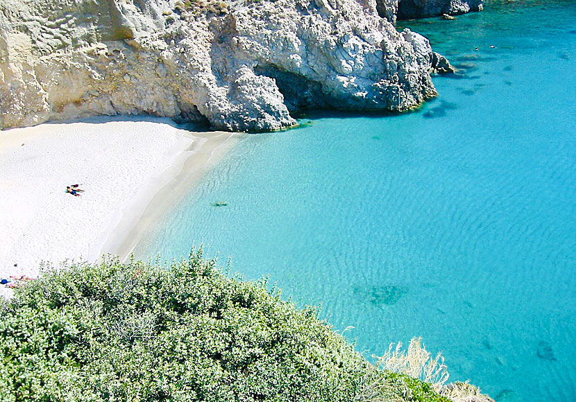 Don't miss Tsigrado beach when you visit Firiplaka beach on Milos.