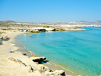 Lovely child-friendly sandy beaches on Milos in Greece.