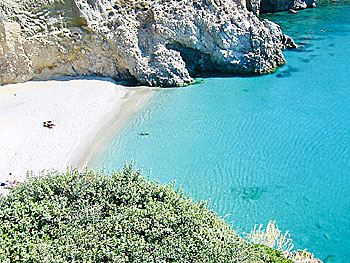 Tsigrado beach on Milos.