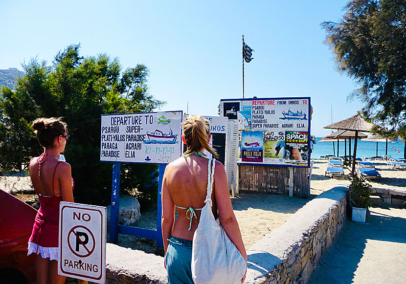 On Mykonos you can go by boat to all the fine sandy beaches.